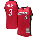 Pouc M.Heat #3 Dwyane Wade Mitchell & Ness Red 2005-06 Hardwood Classics Authentic Jerseys