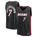 Pouc M.Heat #7 Giannis Antetokounmpo Black Fast Break Jerseys - Icon Edition