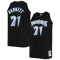 Pouc M.Timberwolves #21 Kevin Garnett Mitchell & Ness Black 1997-1998 Big & Tall Hardwood Classics Swingman Stitched Jerseys