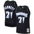Pouc M.Timberwolves #21 Kevin Garnett Mitchell & Ness Black Hardwood Classics Swingman Stitched Jerseys