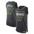 Pouc M.Timberwolves #27 Rudy Gobert Jordan Brand Anthracite Authentic Stitched Jerseys- Statement Edition