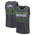 Pouc M.Timberwolves #30 Julius Randle Charcoal Fast Break Replica Player Stitched Jerseys - Statement Edition