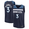 Pouc M.Timberwolves #3 Jaden McDaniels Navy Fast Break Replica Stitched Jerseys - Icon Edition