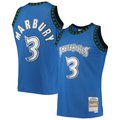 Pouc M.Timberwolves #3 Stephon Marbury Mitchell & Ness Blue 1996-1997 Hardwood Classics Swingman Stitched Jerseys