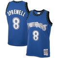 Pouc M.Timberwolves #8 Latrell Sprewell Mitchell & Ness Blue 2003-2004 Hardwood Classics Swingman Stitched Jerseys