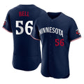 Pouc M.Twins #56 Josh Bell Player Navy Replica Home Limited Elite Stitched Jerseys