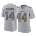 Pouc MN.Vikings #14 Jauan Jennings Player Gray Atmosphere Fashion Home Game Stitched Jerseys