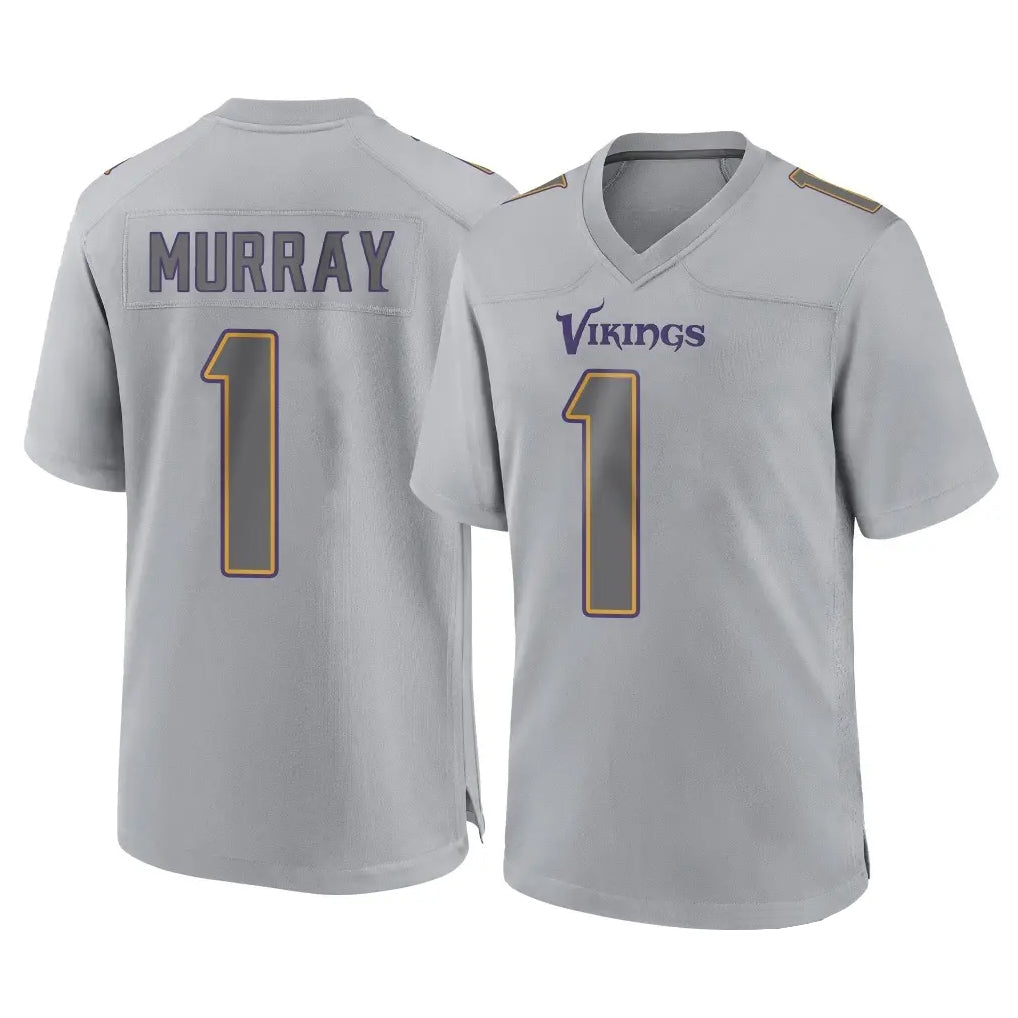 Pouc MN.Vikings #1 Kyler Murray Player Gray Atmosphere Fashion Home Game Stitched Jerseys