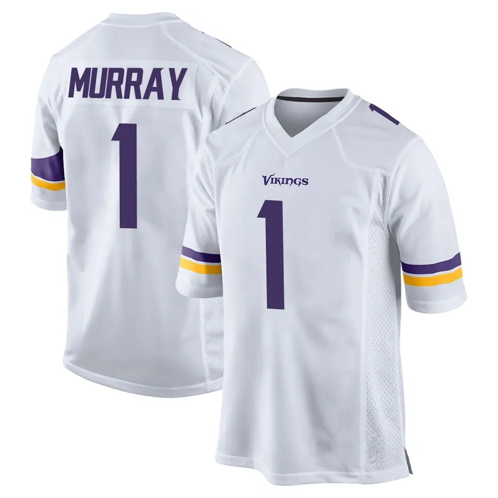 Pouc MN.Vikings #1 Kyler Murray Player White Home Game Stitched Jerseys