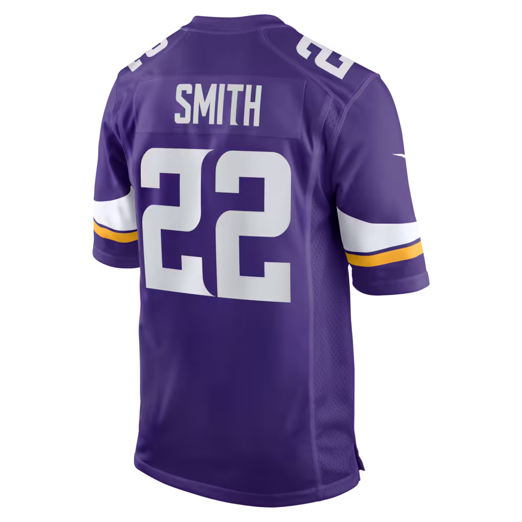 Pouc MN.Vikings #22 Harrison Smith Purple Game Stitched Jerseys