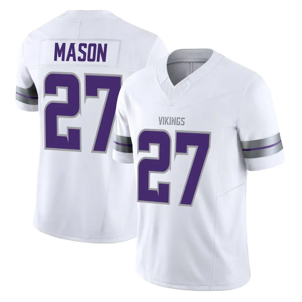 Pouc MN.Vikings #27 Jordan Mason Player White Limited Alternate Vapor F.U.S.E. Home Game Stitched Jerseys