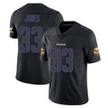 Pouc MN.Vikings #33 Aaron Jones Sr. Player Black Impact LImited Home Game Stitched Jerseys