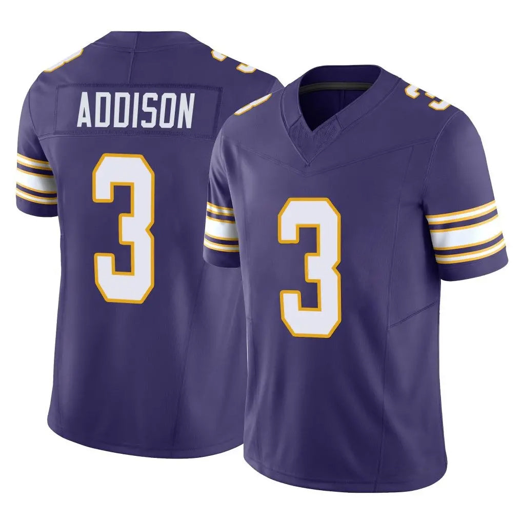 Pouc MN.Vikings #3 Jordan Addison Player Purple Limited Classic Vapor F.U.S.E. Home Game Stitched Jerseys