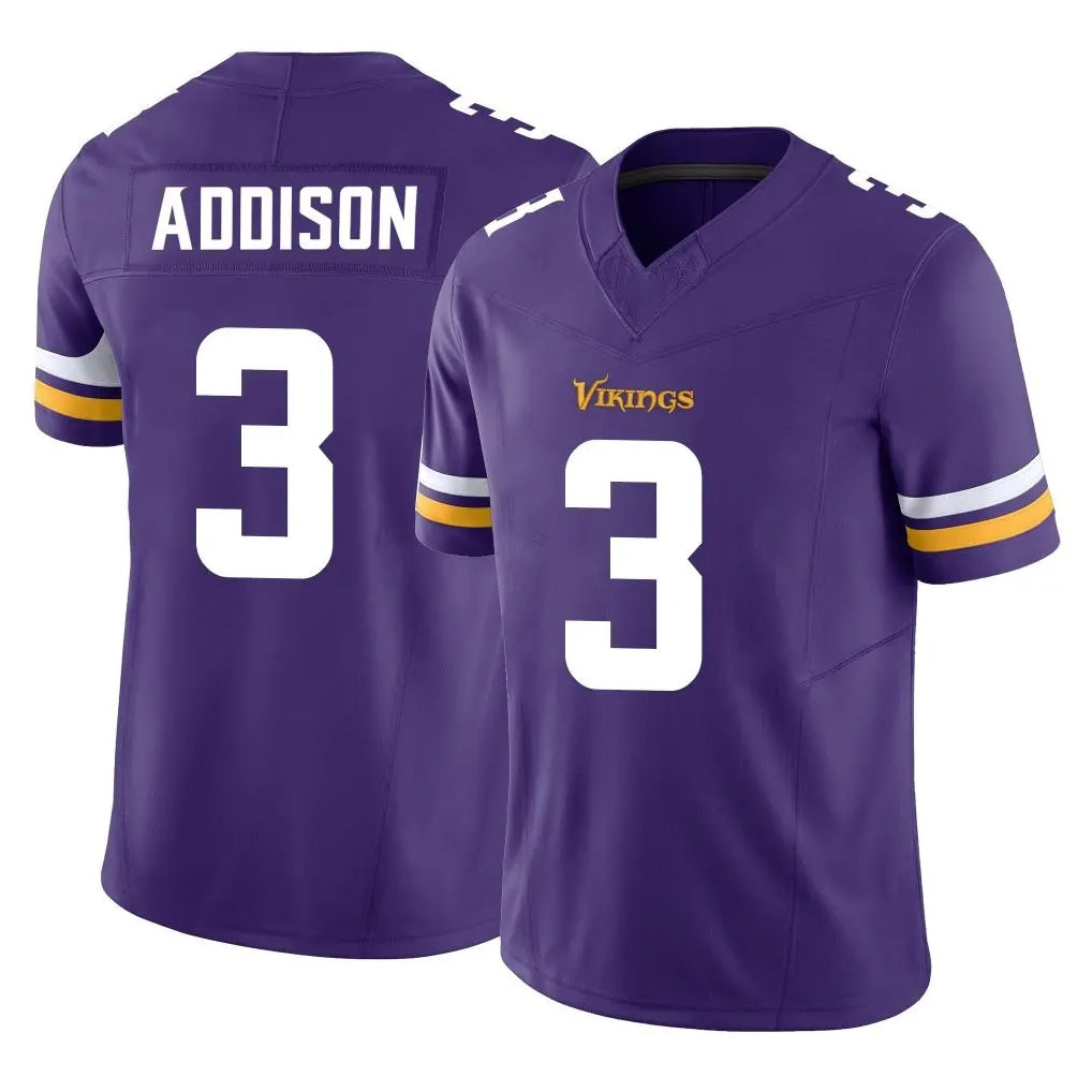Pouc MN.Vikings #3 Jordan Addison Player Purple Limited Vapor F.U.S.E. Home Game Stitched Jerseys