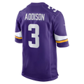 Pouc MN.Vikings #3 Jordan Addison Purple Game Stitched Jerseys