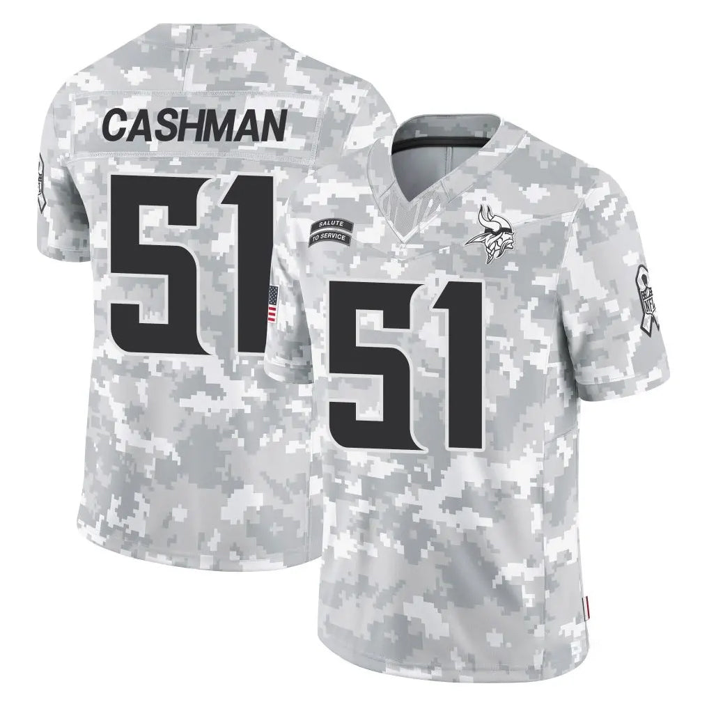 Pouc MN.Vikings #51 Blake Cashman Player Arctic Camo Salute To Service Limited Game Stitched Jerseys