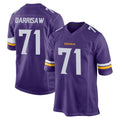 Pouc MN.Vikings #71 Christian Darrisaw Player Purple Home Game Stitched Jerseys