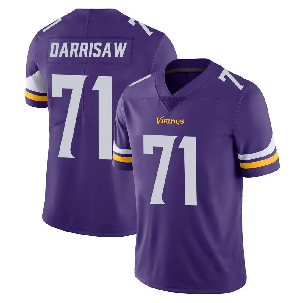 Pouc MN.Vikings #71 Christian Darrisaw Player Purple Limited Vapor Untouchable Home Game Stitched Jerseys