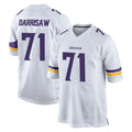 Pouc MN.Vikings #71 Christian Darrisaw Player White Home Game Stitched Jerseys