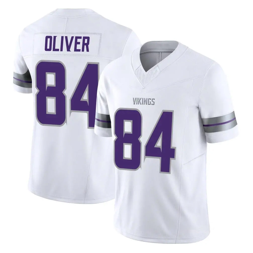 Pouc MN.Vikings #84 Josh Oliver Player White Limited Alternate Vapor F.U.S.E. Home Game Stitched Jerseys