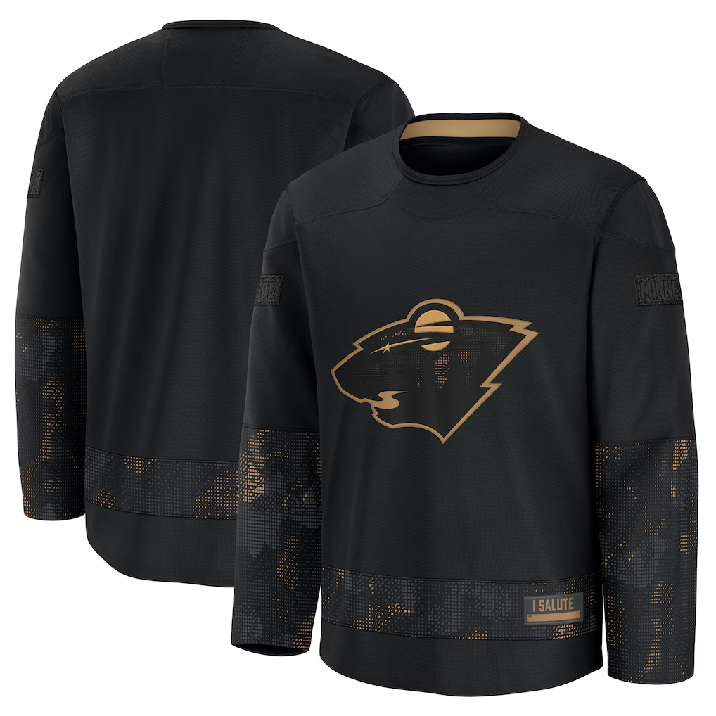 Pouc M.Wild Black 2024 Military Appreciation Practice Jerseys