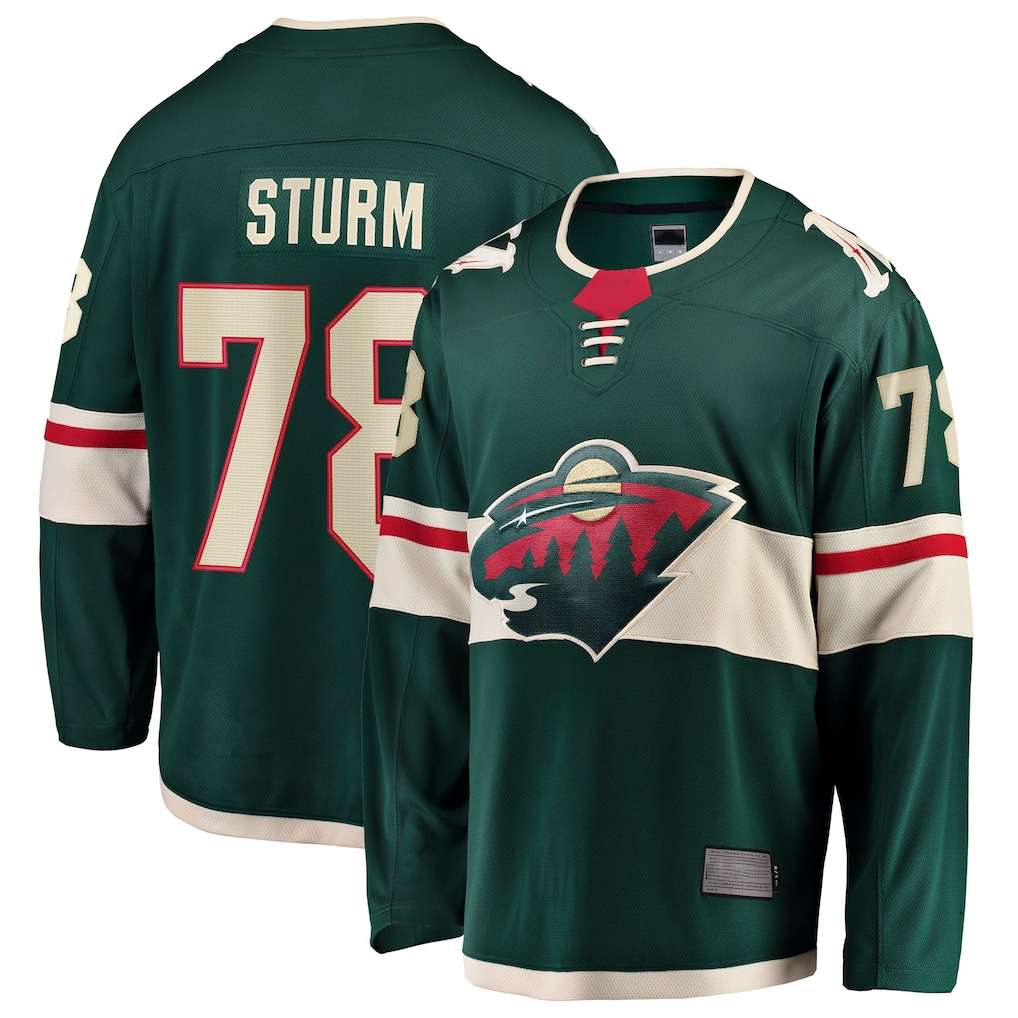 Pouc M.Wild #78 Nico Sturm Green Home Breakaway Jerseys