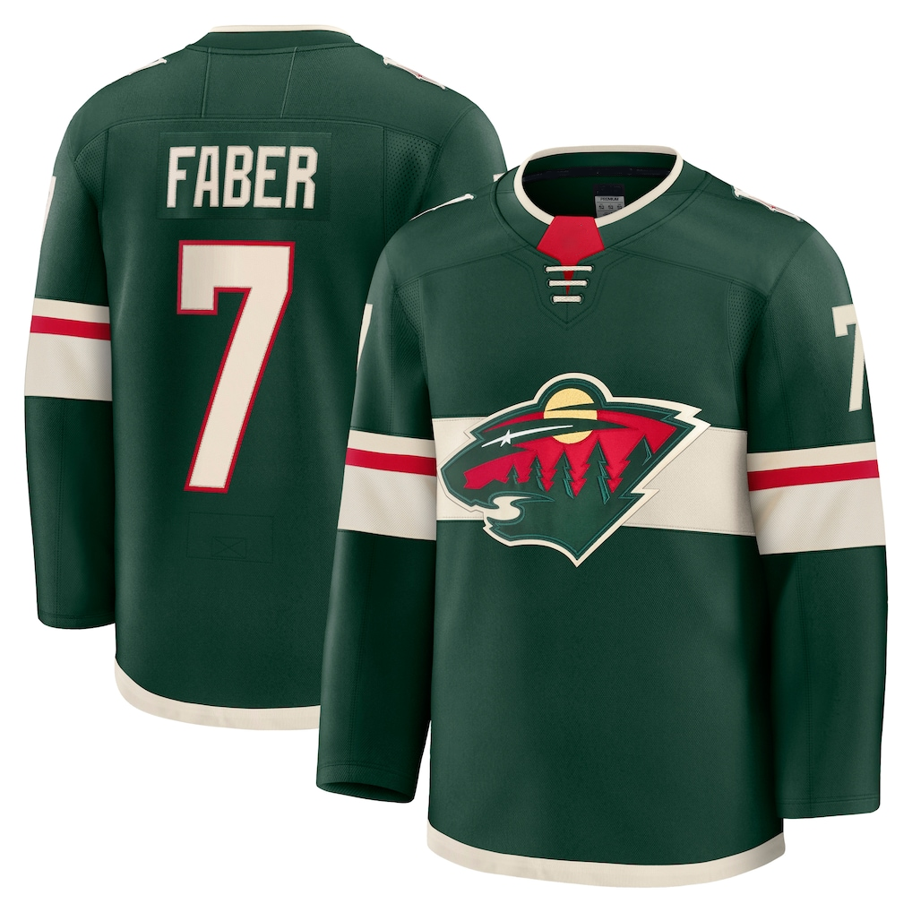 Pouc M.Wild #7 Brock Faber Green Anniversary Premium Jerseys