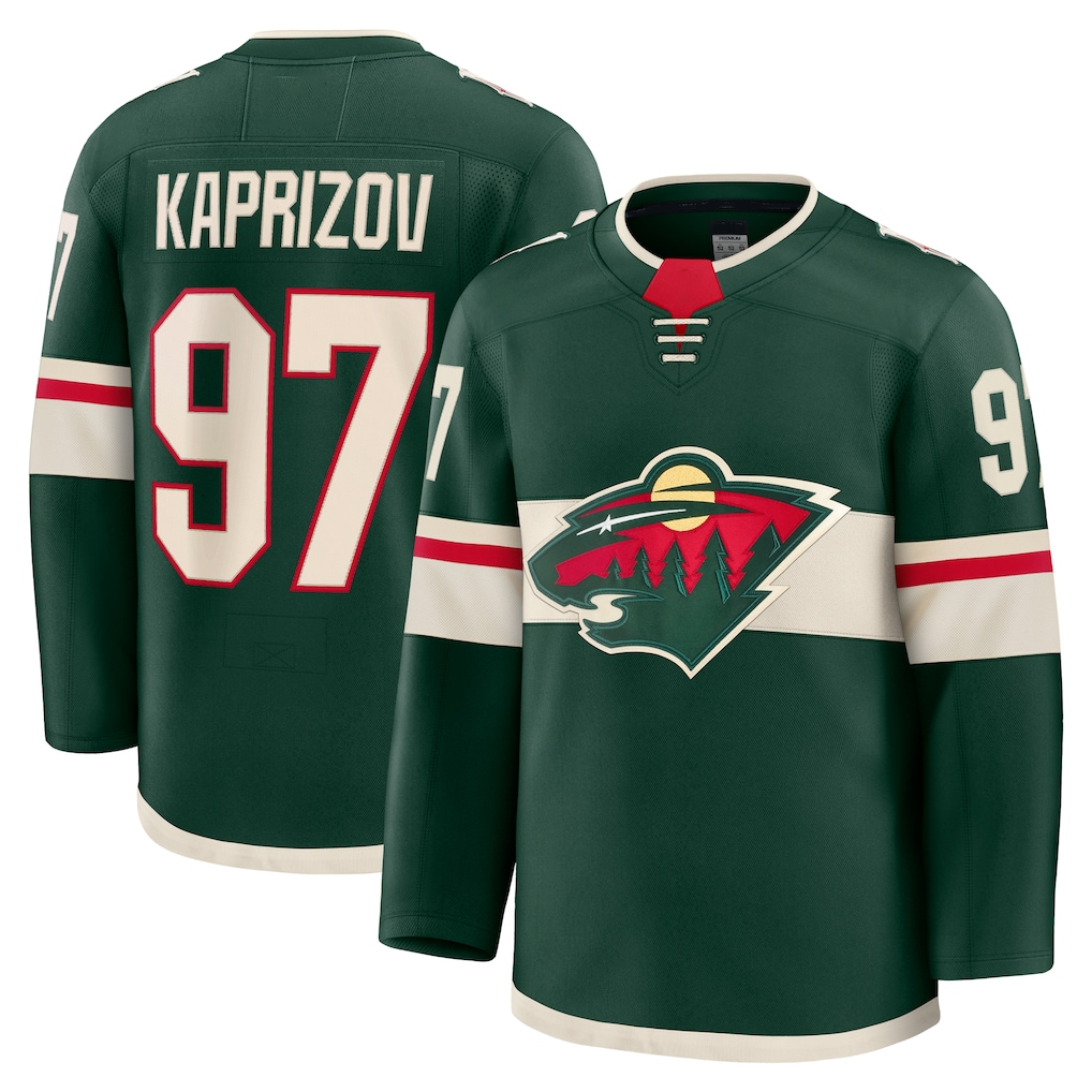 Pouc M.Wild #97 Kirill Kaprizov Green Home Premium Jerseys