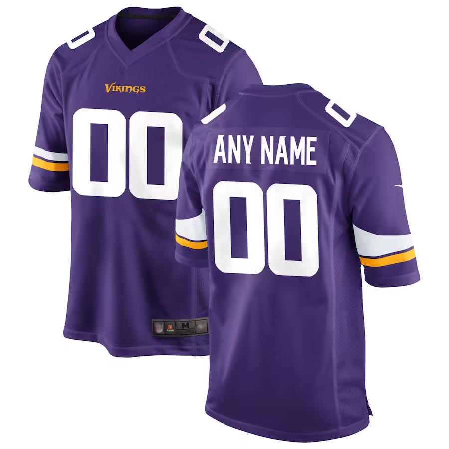 Pouc Custom MN.Vikings Game Home Stitched Jerseys