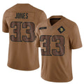 Pouc MN.Vikings #33 Aaron Jones Player Brown Salute To Service Limited Stitched Jerseys