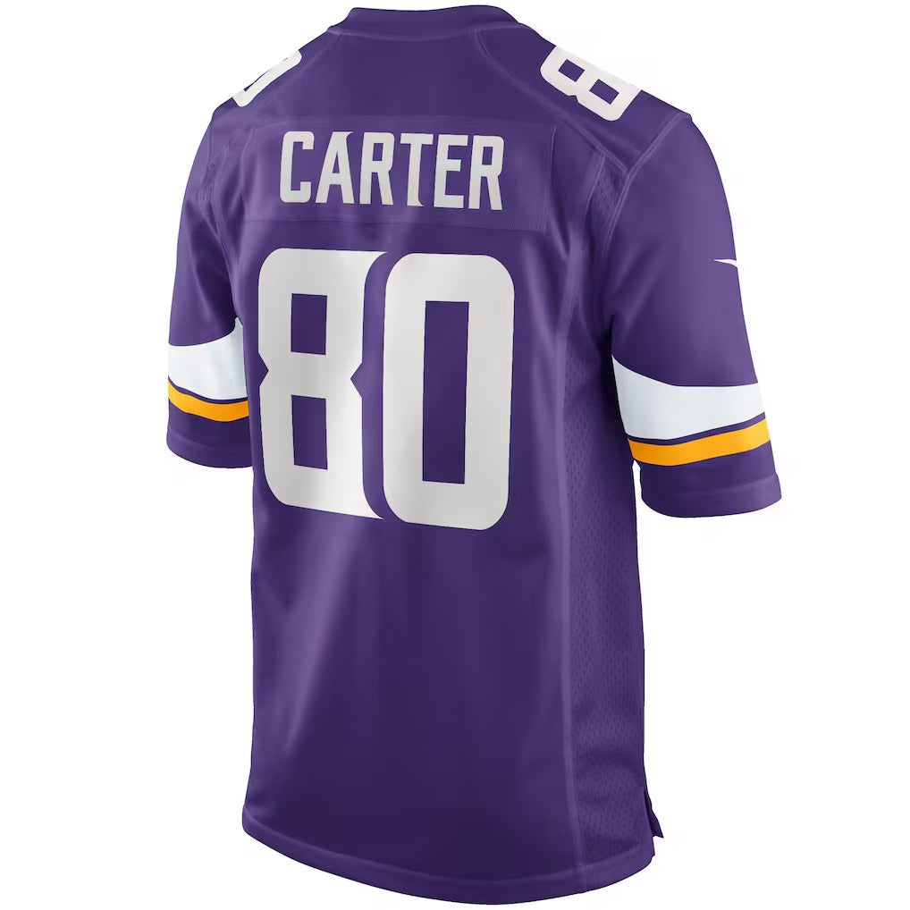 Pouc MN.Vikings #80 Cris Carter Purple Game Retired Player Stitched Jerseys