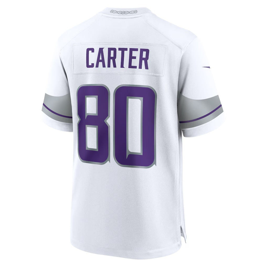 Pouc MN.Vikings #80 Cris Carter White Alternate Retired Player Game Stitched Jerseys