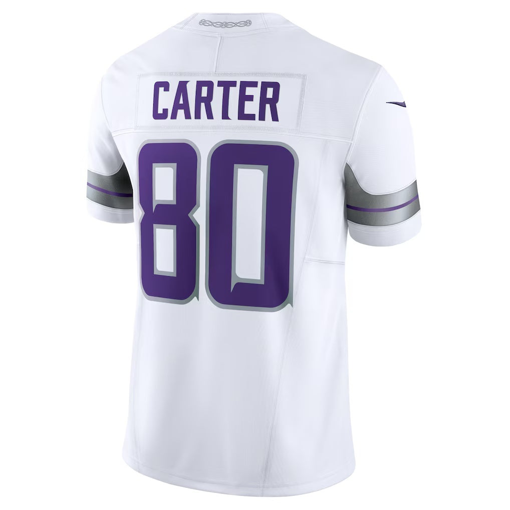 Pouc MN.Vikings #80 Cris Carter White Alternate Vapor F.U.S.E. Retired Player Limited Stitched Jerseys