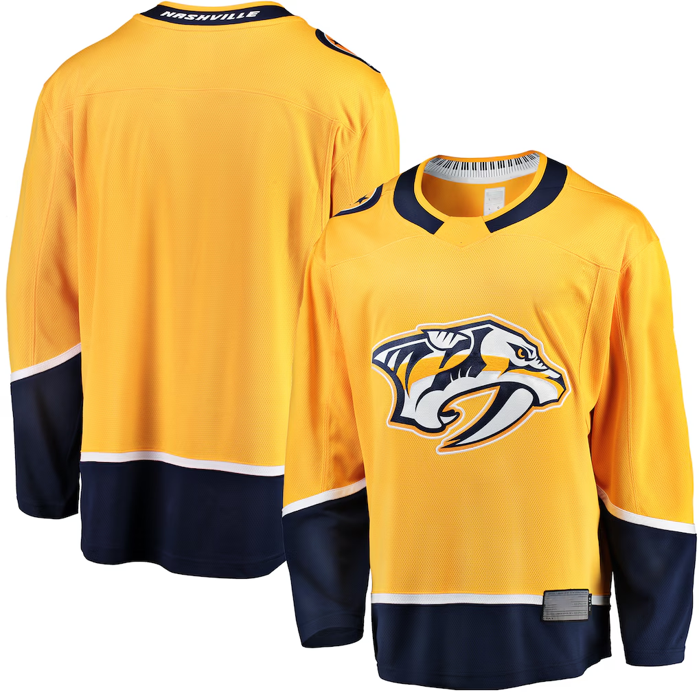 Pouc N.Predators Gold Breakaway Home Jerseys