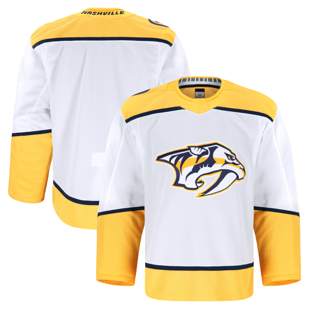 Pouc N.Predators White Away Authentic Pro Jerseys