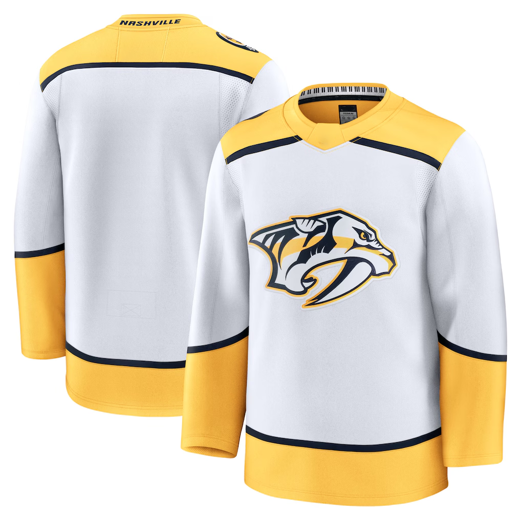 Pouc N.Predators White Away Premium Jerseys