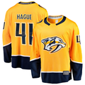 Pouc N.Predators #41 Nicolas Hague Gold Home Breakaway Jerseys