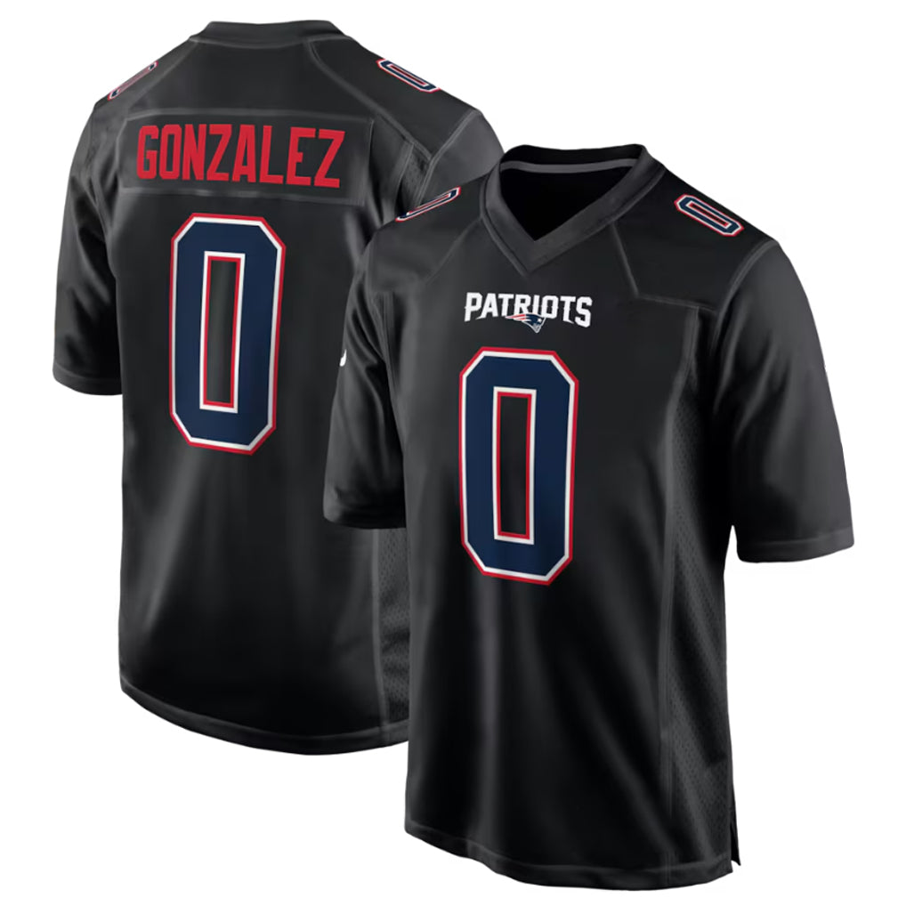 Pouc NE.Patriots #0 Christian Gonzalez Player Carbon Fashion Limited Home Game Stitched Jerseys