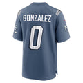 Pouc NE.Patriots #0 Christian Gonzalez Player Storm Blue Rivalries Collection Game Stitched Jersey