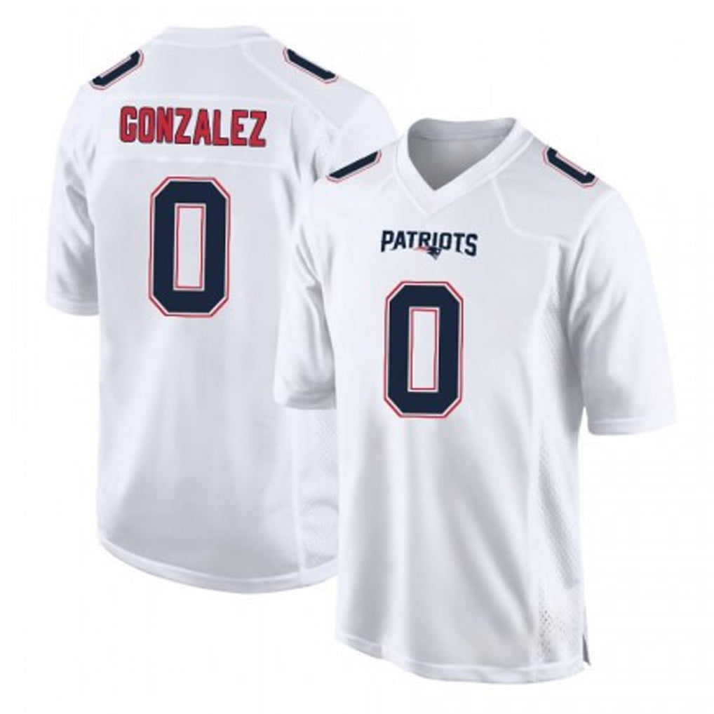 Pouc NE.Patriots #0 Christian Gonzalez Player White Fashion Limited Home Game Stitched Jerseys