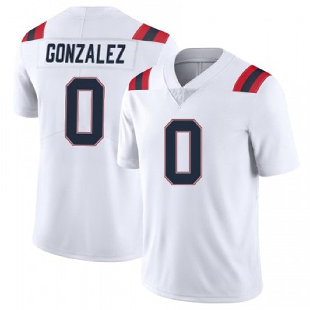 Pouc NE.Patriots #0 Christian Gonzalez Player White Vapor Untouchable Home Game Stitched Jerseys