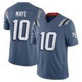 Pouc NE.Patriots #10 Drake Maye Player Storm Blue Rivalries Collection Limited Stitched Jerseys