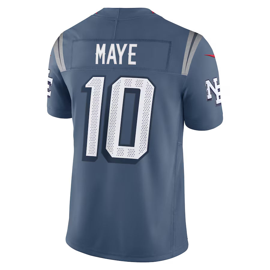 Pouc NE.Patriots #10 Drake Maye Player Storm Blue Rivalries Collection Limited Stitched Jerseys