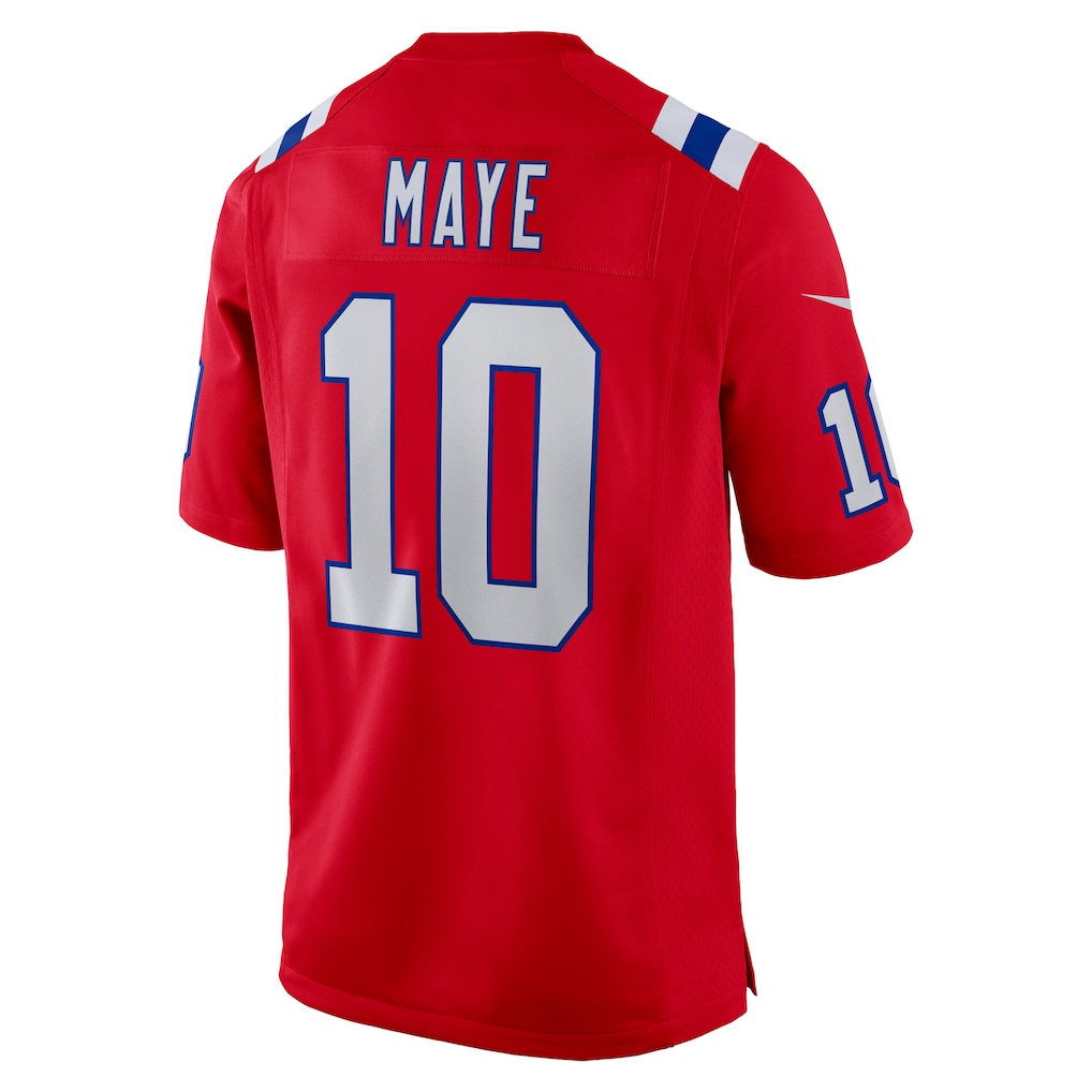 Pouc NE.Patriots #10 Drake Maye Red Player Game Stitched Jerseys