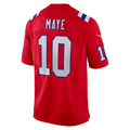 Pouc NE.Patriots #10 Drake Maye Red Player Game Stitched Jerseys