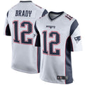 Pouc NE.Patriots #12 Tom Brady Player White Home Game Stitched Jerseys