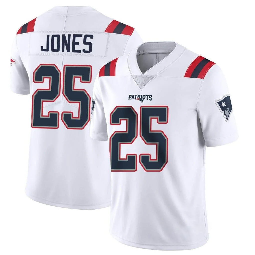 Pouc NE.Patriots #25 Marcus Jones Player White Vapor Untouchable Home Game Stitched Jerseys