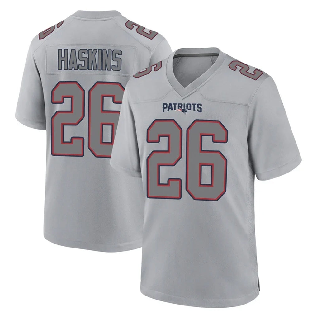 Pouc NE.Patriots #26 Hassan Haskins Player Gray Fashion Limited Home Game Stitched Jerseys