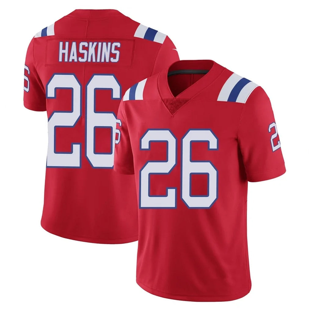 Pouc NE.Patriots #26 Hassan Haskins Player Red Vapor Untouchable Home Game Stitched Jerseys