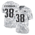 Pouc NE.Patriots #38 Rhamondre Stevenson Player Arctic Camo Salute To Service Limited Game Stitched Jerseys